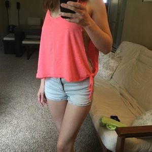 VS PINK neon tie tank